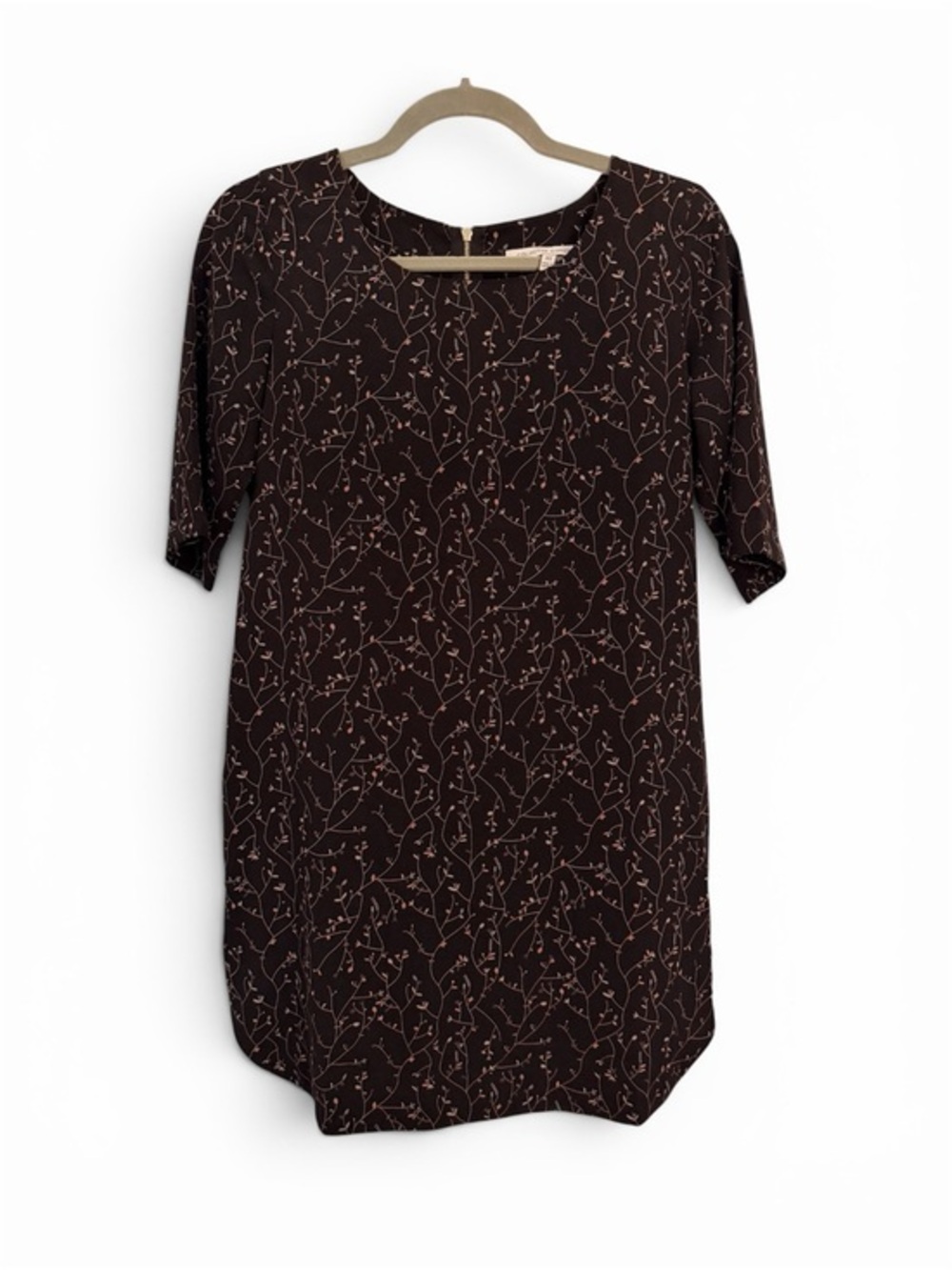 COLLECTIVE CONCEPTS XS Lined Black Floral Sheath Dress Career